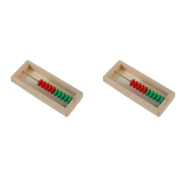 BESTSKY 2Pcs Abacus,1Row Wooden Counting Toy, Math Games for Kids Ages 6-8,Style1