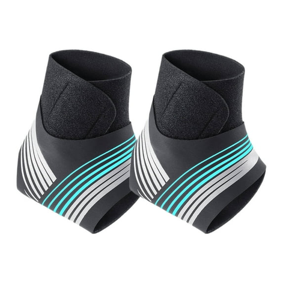 BESTSKY 2Pcs Ankle Brace,Active Recovery Neuropathy Socks,Adjustable Breathable Ankle Sleeve,Right,Blue,S