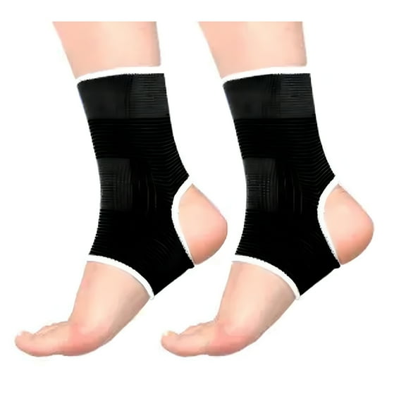 XIRQI 2Pcs Ankle Brace,Breathable Bamboo Charcoal Ankle Support for Basketball,Hiking Cycling,Black