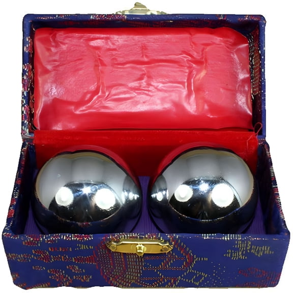 BESTSKY 2Pcs Baoding Balls,Chinese Health Exercise Stress Balls with Box,Meditation Massage Handball,Finger Exercise Stress Relief Baoding Ball Relaxation Therapy (Dia 1.69Inch,Box Color Random)