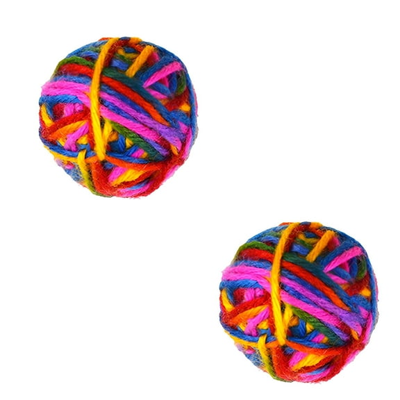 BESTSKY 2Pcs Cat Ball Toy,Kitten Stuff,Cat Toys for Indoor Cats,Colormixing1