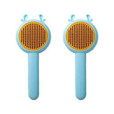 BESTSKY 2Pcs Cat Brush, Dual-Action Dog Brush, Convenient Cat Stuff for Tangle-Free Fur,Blue