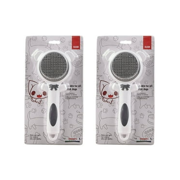 BESTSKY 2Pcs Cat Brush, Easy Grooming Dog Brush, Versatile Cat Stuff for Pets,Gray