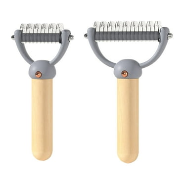 BESTSKY 2Pcs Cat Brush, Efficient Dog Brush, Must-Have Cat Stuff,Gray