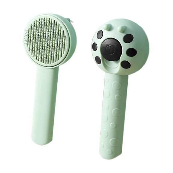BESTSKY 2Pcs Cat Brush,Gentle Grooming Dog Brush,Cat Grooming Tool Ladybug Shape Design Cat Stuff,Gray