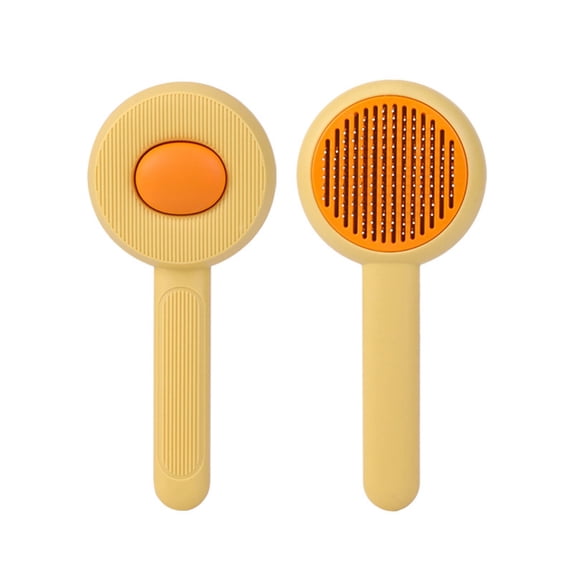 BESTSKY 2Pcs Cat Brush, Gentle Massage Dog Brush, High-Performance Cat Stuff,Yellow
