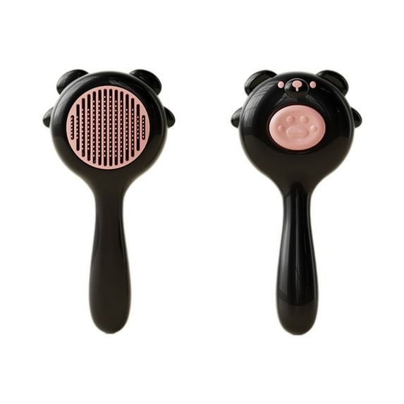 BESTSKY 2Pcs Cat Brush,One-Button Hair Removal Design Dog Brush,Efficient Hair Shedding Function Universal for Cats and Dogs Cat Stuff,Pink