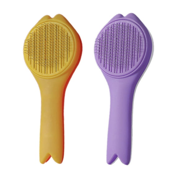 BESTSKY 2Pcs Cat Brush,Soft Bristle Dog Brush,Relaxing Stress-Free Cat Stuff,Multicolor3