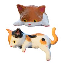 BESTSKY 2Pcs Cat Figurines,Vivid Mini Cat Cat Sculpture,Detailed Lifelike Model Resin Animals,Style1