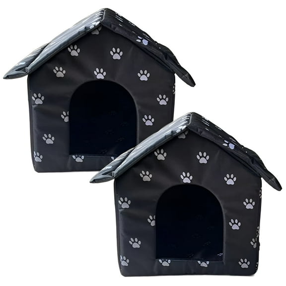 BESTSKY 2Pcs Cat House,Cold-Weather Protection Cat Houses for Outdoor Cats,Provides Warmth and Comfort Heated Cat House,Style2