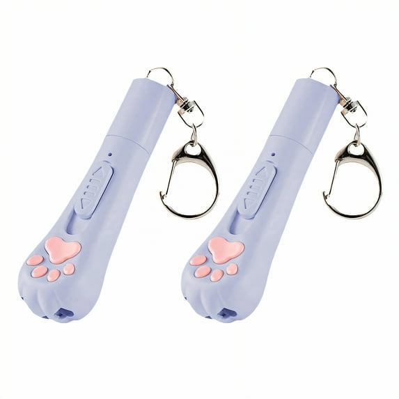BESTSKY 2Pcs Cat Laser Pointer Toy,Convenient Usb Charging Cat Laser,No Battery Replacement Needed Lazer for Cats,Purple,8cm