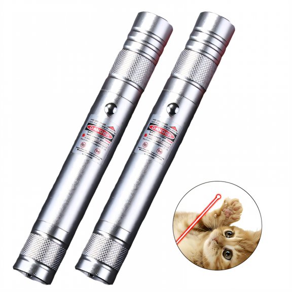 BESTSKY 2Pcs Cat Laser Pointer Toy,Easy Control Lazer for Cats,Convenient Button Layout Quick Action High Power Laser Pointer,Red