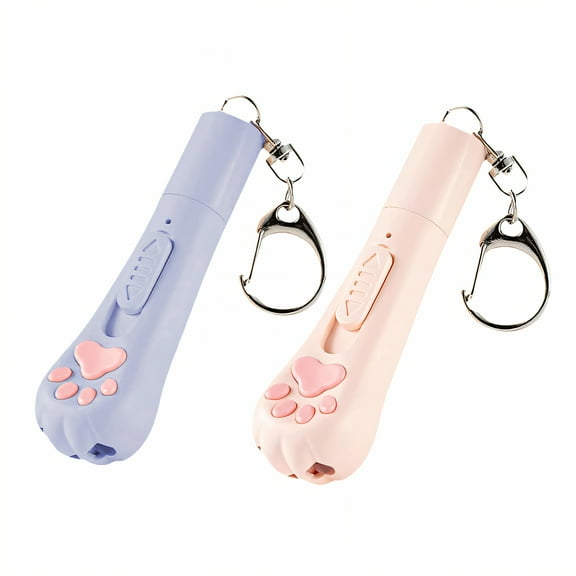 BESTSKY 2Pcs Cat Laser Pointer Toy,Rechargeable Laser Pointer Cat Laser,Energy-Saving and Practical Laser Pointer Cat Toy,Pink&Purple,8cm