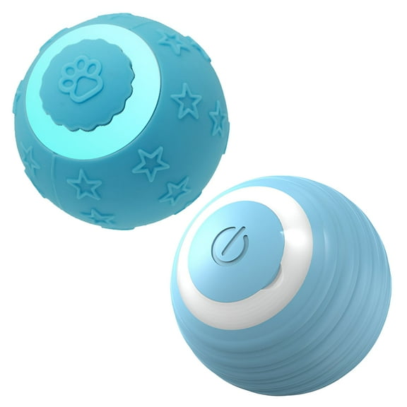 BESTSKY 2Pcs Cat Toys for Indoor Cats,Silent Rolling Ball Interactive Cat Toys,Intelligent Play Activation Cat Toys Interactive,Blue