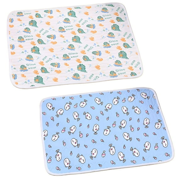 BESTSKY 2Pcs Dog Mat Dryer Safe Pet Blanket Soft & Cozy Pet Crate Pads Style2
