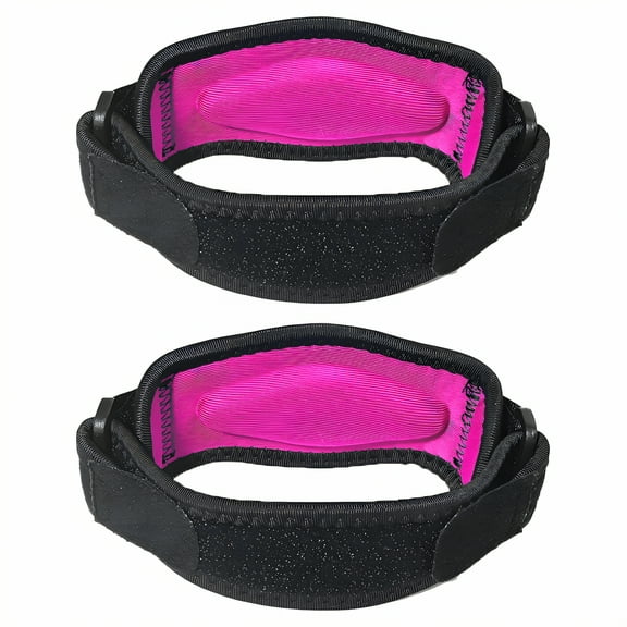 BESTSKY 2Pcs Elbow Brace Comfortable Adjustable Tennis Elbow Strap,Premium Neoprene for Improved Flexibility,Therapeutic EVA Support for Elbow Pain Relief,Rose Red