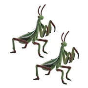 BESTSKY 2Pcs Fake Bugs,Simulated Praying Mantis Plastic Bugs,Curved Joint Build Bug Toys