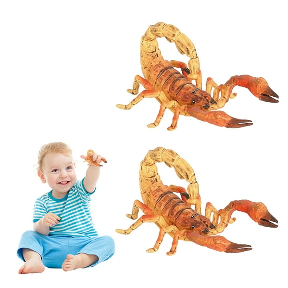 BESTSKY 2Pcs Fake Bugs,Simulated Scorpion Plastic Bugs,Rich Exterior Detail Insects and Halloween Toys,Style3