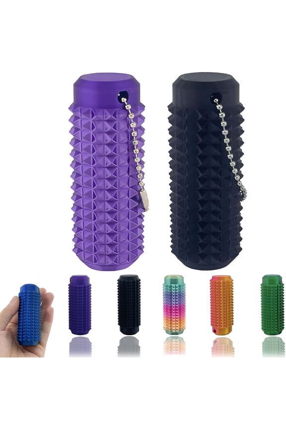2Pcs Fidget,Portable Stim Tool,Pocket Mini Fidget Toy,Pain Stim Fidget,3D Printed Venting Key Pendant,Spiky Grippie Keychain for Anxiety Relief Easter Gifts for Kids
