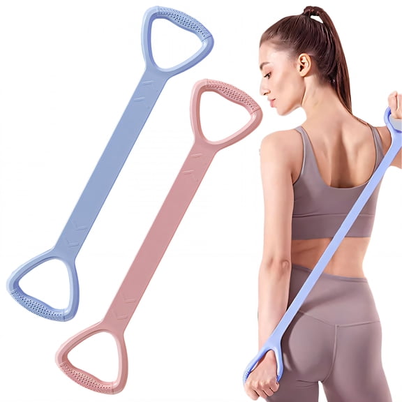 BESTSKY 2Pcs Figure 8 Workout Bands Resistance,Yoga Partner Yoga Strap,Elastic Bands for Exercise Home Gym Physical Therapy,Colormixing1