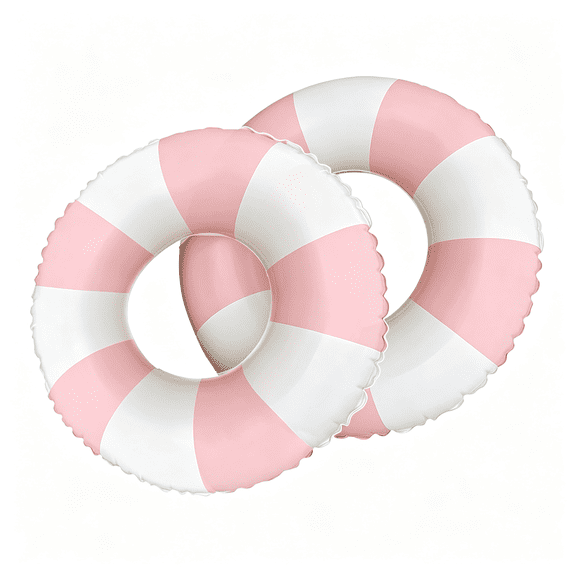 BESTSKY 2Pcs Floats for Adults Rings Striped Pool Float Large Swim Ring for Adults,35 Inch Classic Striped Teens Adult Inner Tubes Summer Beach Bachelorette Party