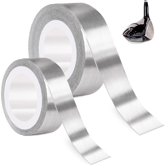 BESTSKY 2Pcs Golf Lead Tape,1/2 Inx42 In&100"Rolls,0.7G/In High Density Putter Weight Adjustment,Cut to Custom Length,Self-Adhesive Backing,No Residue Left on Club Head,Perfect for Driver,Iron