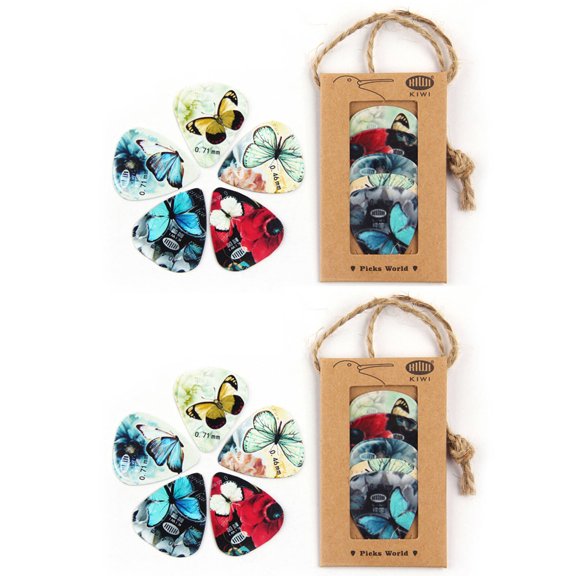 BESTSKY 2Pcs Guitar Picks,Precision Speed Picking Guitar Accessories for Fast Play,Durable ABS Guitar Pick for Ultimate Grip,Multicolor8