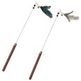 thumbnail image 1 of BESTSKY 2Pcs Interactive Cat Toy,Adjustable Length Kitten Toys,Perfect Interactive Play Cat Stuff,Style2, 1 of 4