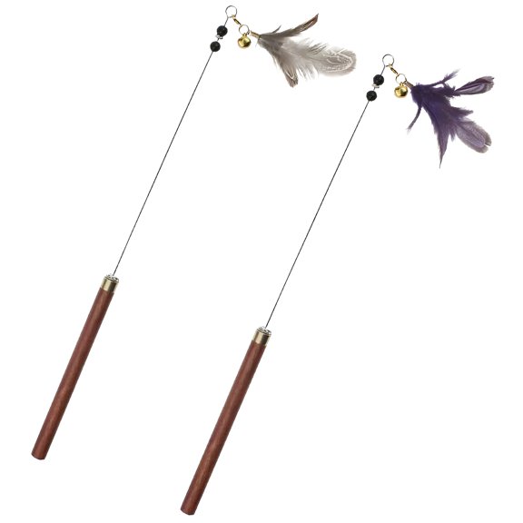 BESTSKY 2Pcs Interactive Cat Toy,Engaging Streamers Interactive Cat Toys,Fun and Quick Toy Action Kitten Toys,Style1