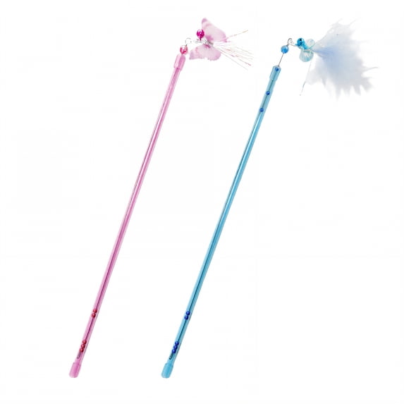BESTSKY 2Pcs Kitten Toys,Playful Motion Cat Wand,Fun Cat Exercise Time Cat Enrichment Toys for Indoor Cats,Style2