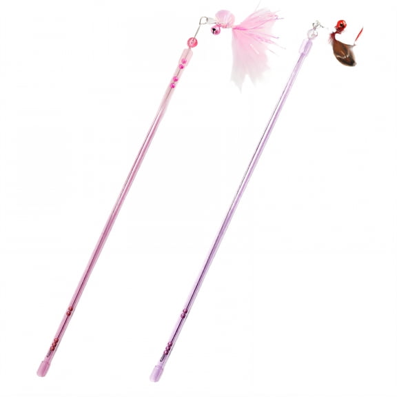 BESTSKY 2Pcs Kitten Toys,Swift Play Action Cat Enrichment Toys for Indoor Cats,Dynamic Interaction Fun Cat Wands for Indoor Cats,Style1