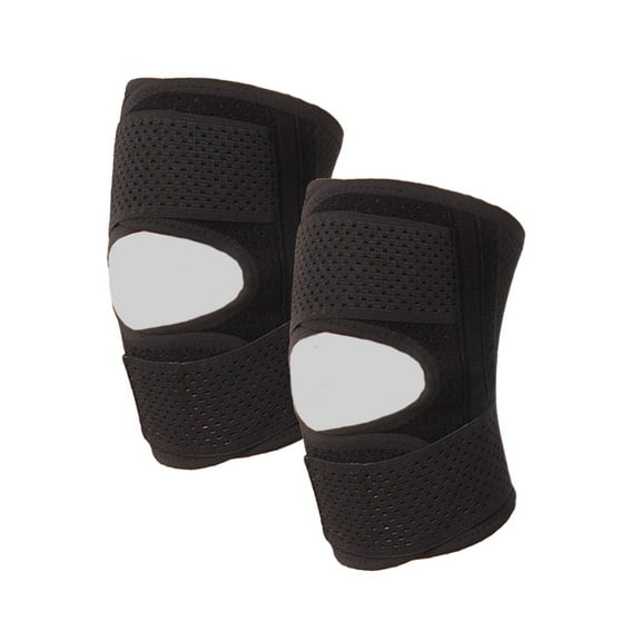 BESTSKY 2-piece Knee Brace,Mesh Cloth Knee Brace for Women,Patella Stabilizer Braces,Black,M