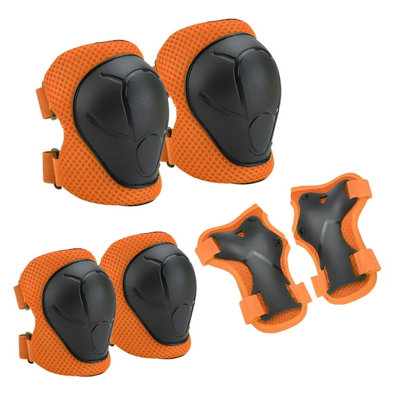 BESTSKY 2Pcs Knee Pads for Kids,Anti-Fall and Anti-Collision Kids Knee Pads and Elbow Pads Set,Protective Gear Set Knee Pads,Orange