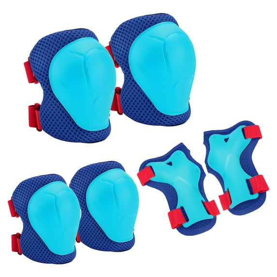 BESTSKY 2Pcs Knee Pads for Kids,Protective Gear Set Toddler Knee Pads,Anti-Fall and Anti-Collision Kids Knee Pads and Elbow Pads Set,Blue&Red
