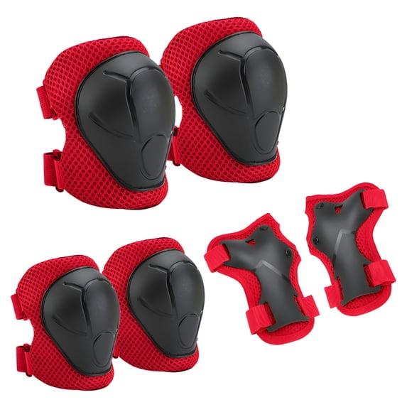 BESTSKY 2Pcs Knee Pads for Kids,Protective Gear Set Toddler Knee Pads,Anti-Fall and Anti-Collision Toddler Knee Pads,Red