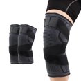 thumbnail image 1 of BESTSKY 2Pcs Knee Pads for Men,Double Strap Wrap Knee Brace for Men,Compression Adjustment Straps Knee Sleeves,Black,XXL, 1 of 7