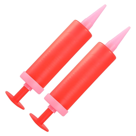 BESTSKY 2Pcs Manual Balloon Pumps – Balloon Blower Machine with Anti-Slip Barrel Design, Perfect for Quick Setup at Home Parties, 1.26x1.26x9.06 In, Red