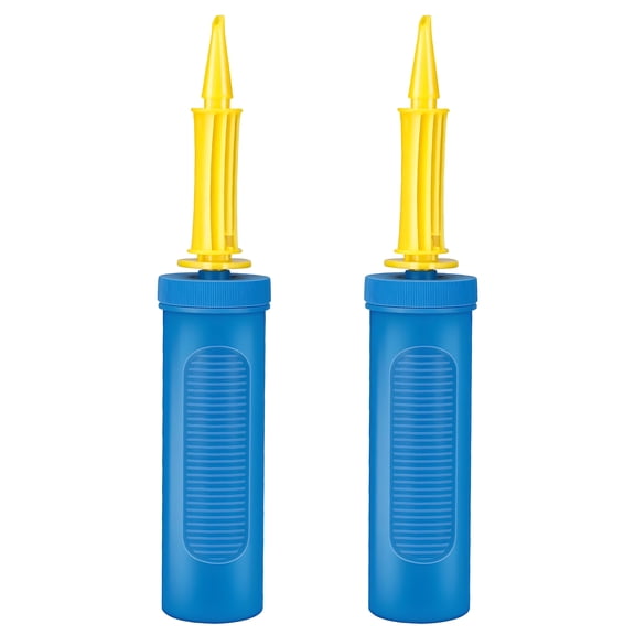 BESTSKY 2Pcs Manual Balloon Pumps Dual-Channel Balloon Stuffing and Blower Machine for Higher Efficiency, Perfect for Quick Setup at Home Parties, 1.77x1.77x11.22 In, Blue