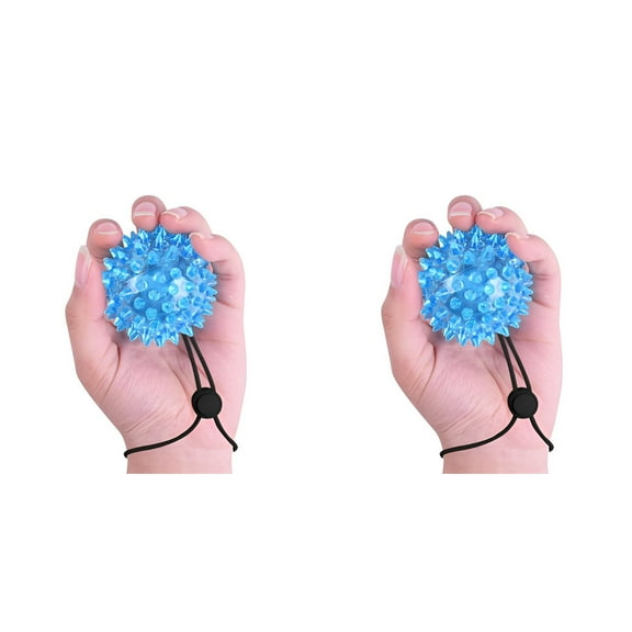 BESTSKY 2Pcs Massage Ball,Raised Dot Surface Layout Massage Ball Roller,Enhance Hand Circulation Function Lacrosse Ball Massage Ball Therapy,Blue2