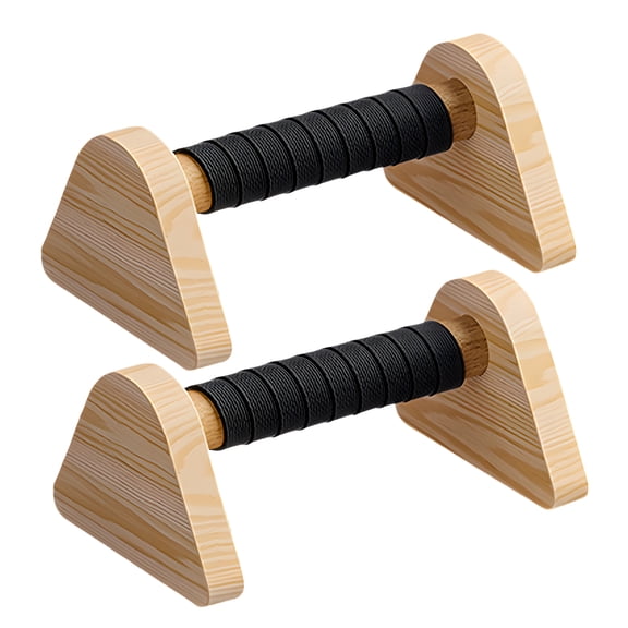 BESTSKY 2Pcs Parallel Bars,Anti-Slip Grip Wooden Parallettes Bars for Men Women,Ergonomic Fitness Pushup Handles,Gym Accessories for Home Gym Floor Workout