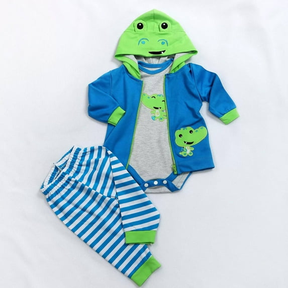 BESTSKY 2Pcs Reborn Doll Clothes Simulation Design 20 inch Baby Doll Clothes Multiple Options Available Realistic Baby Doll Accessories Green