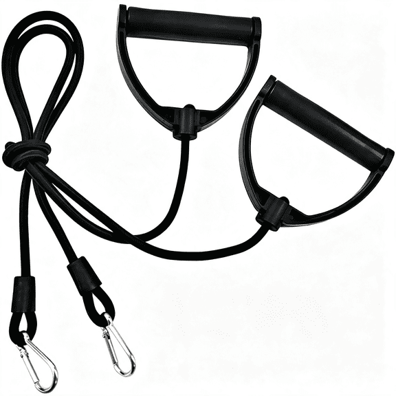 BESTSKY 2Pcs Resistance Bands with Clips, Strong Resistance Band with Abs Handle, Exercise Bands Resistance, Replacement Cable Attachments for Gym Stepper Abdominal Machine, Resistance Bands with