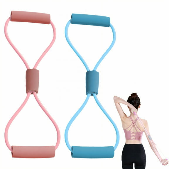 BESTSKY 2Pcs Resistance Bands,Glute Activation Resistance Bands with Handles,Strength Training Exercise Bands,Combination Style1,25-35Lb