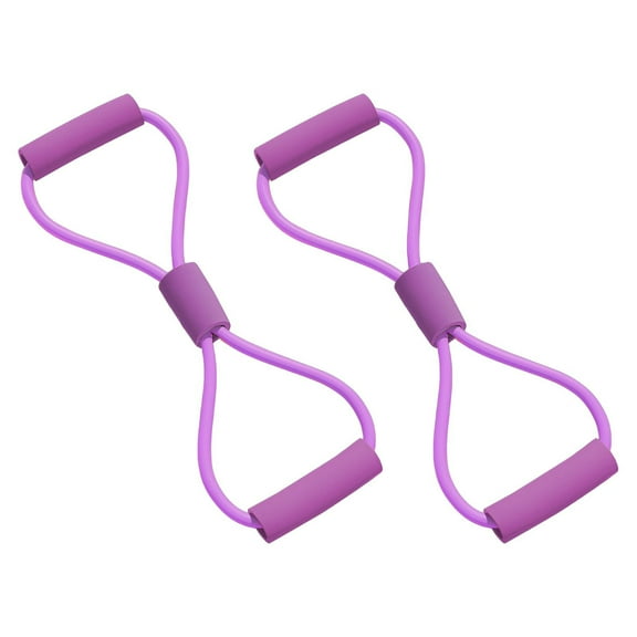 BESTSKY 2Pcs Resistance Bands,Heavy Training Exercise Resistance Bands with Handles,Workout Glutes Bands Exercise Bands,Purple,10-20Lb