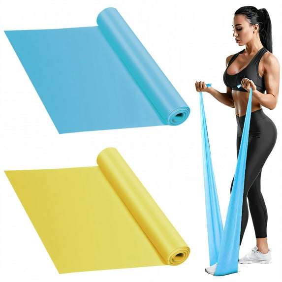 BESTSKY 2Pcs Resistance Bands for Working Out,Flexible Tension Elastic Bands for Exercise,Resistance Bands for Physical Therapy Yoga,Pilates,Rehab,Fitness,Colormixing3