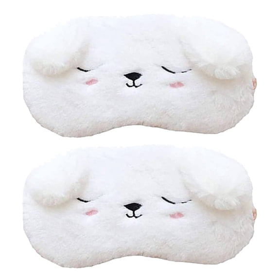 XIRQI 2Pcs Sleep Mask,Plush Blindfolds for Party Games,Strap Adj Eye Mask for Sleeping