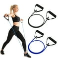 thumbnail image 1 of BESTSKY 2Pcs Stretch Bands for Exercise,0.24"*0.43"*46.46" Elasticity Lasting Bandas De Resistencia Para Hacer Ejercicio,0.55Lb Tpe Stretch Bands,Colormixing5, 1 of 7