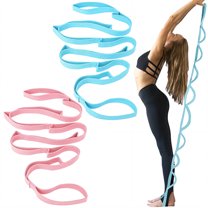 BESTSKY 2Pcs Stretching Strap,Static Extension Yoga Straps for Stretching,Stretch Straps with Loops for Rehab,Fitness,Workout,Colormixing1