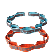 BESTSKY 2Pcs Stretching Strap,Soft & Skin-Friendly Material Stretching Bands,Improves Posture & Body Shape Yoga Strap,Blue & Orange