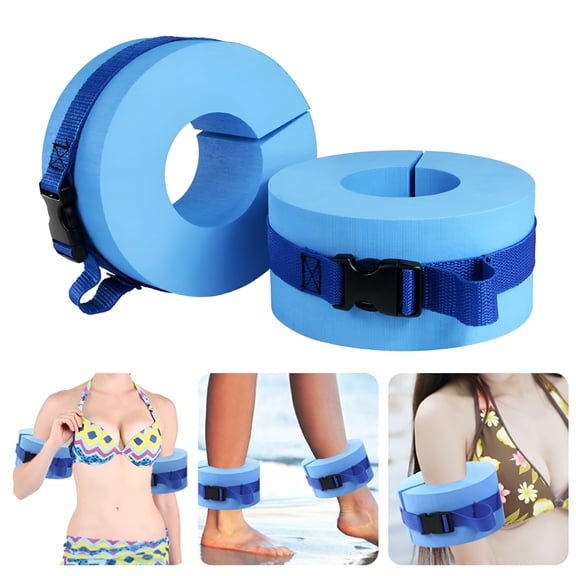 BESTSKY 2Pcs Swim Aquatic Cuffs for Kids Water Aerobics Float Fitness Exercise, Ankles Arms Belts Band with Quick Release Buckle Sleeves for Swim Fitness Training